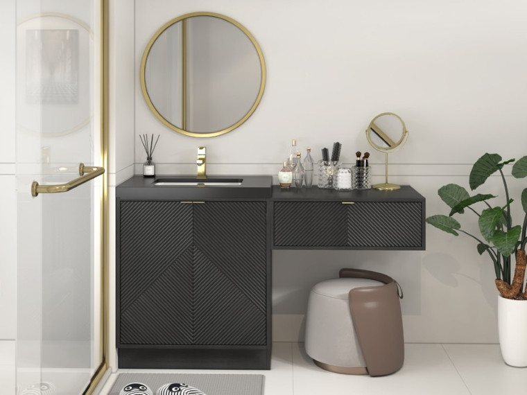 Monterey 60" (30" + 30") Freestanding Bathroom Vanity with Reinforced Acrylic Sink & Drawer