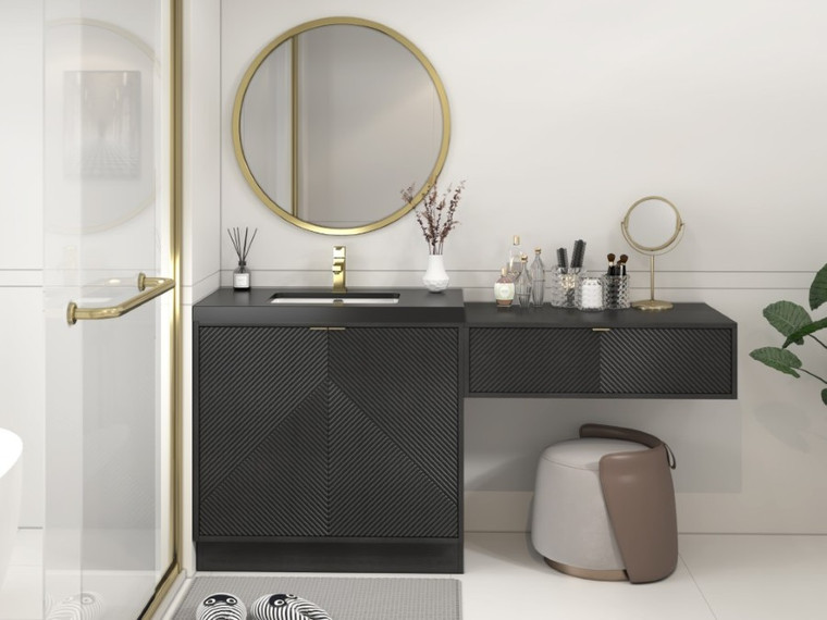 Monterey 72" (36" + 36")Freestanding Bathroom Vanity with Reinforced Acrylic Sink & Drawer