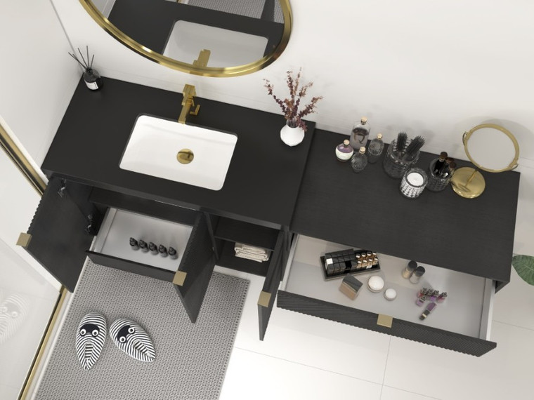 Monterey 78" (42" + 36") Freestanding Bathroom Vanity with Reinforced Acrylic Sink & Drawer