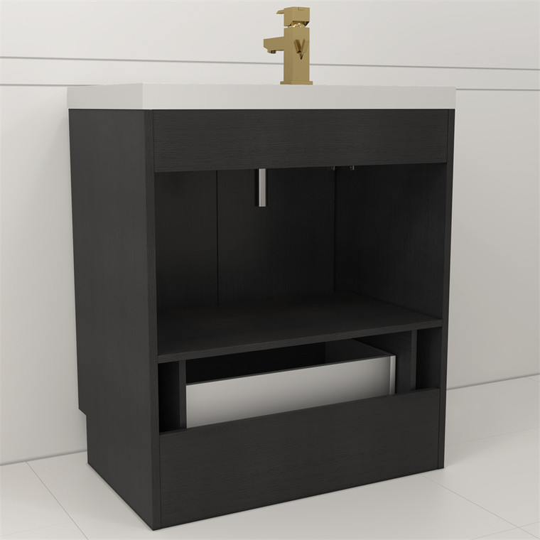 Maze 30" Freestanding Bathroom Vanity with Reinforced Acrylic Sink