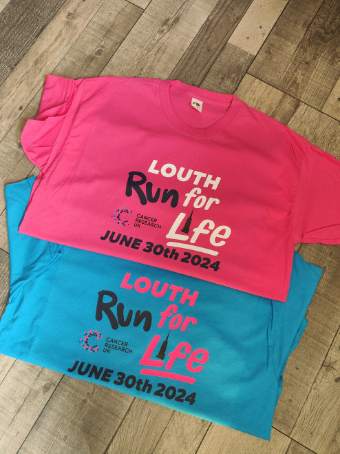 Official Louth Run For Life T-Shirts (Unisex, Ladies, Kids)