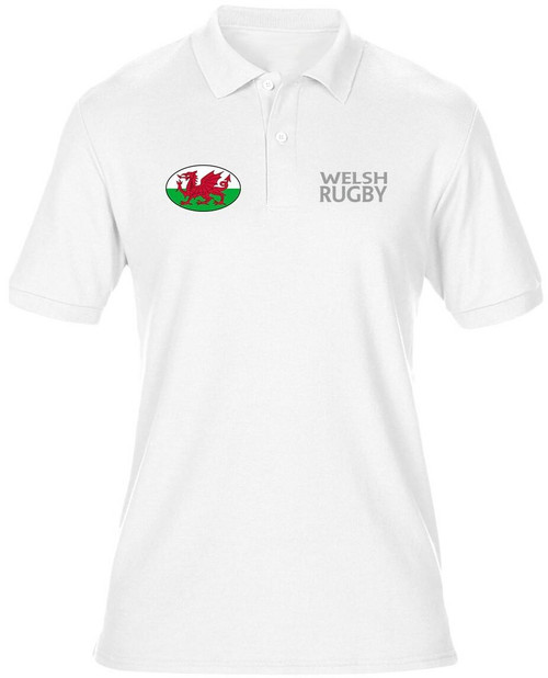 swagwear Embroidered Welsh Rugby Wales Mens Polo T-Shirt 6 Colours S-5XL by swagwear