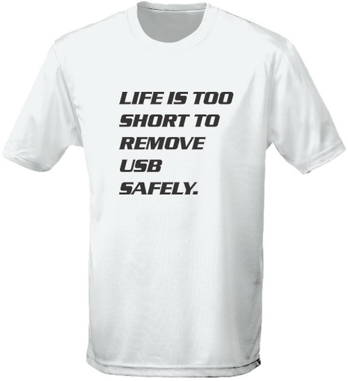 swagwear Lifes Too Short To Remove USB Safely Mens T-Shirt 10 Colours S-3XL by swagwear