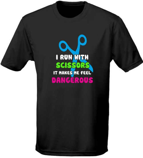 swagwear I Run With Scissors It Makes Me Feel Dangerous Mens T-Shirt 10 Colours S-3XL by swagwear