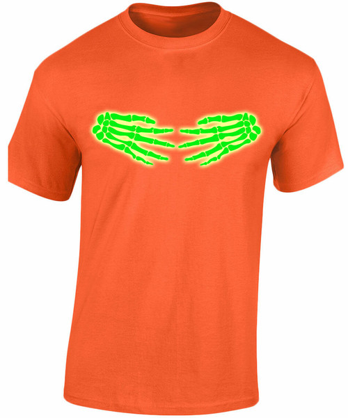 swagwear Skeleton Hands Side Halloween Glow In The Dark Mens T-Shirt 10 Colours S-3XL by swagwear