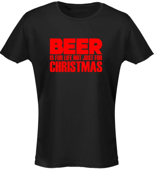 swagwear Beer Is Not Just For Christmas Xmas Womens T-Shirt 8 Colours 8-20 by swagwear