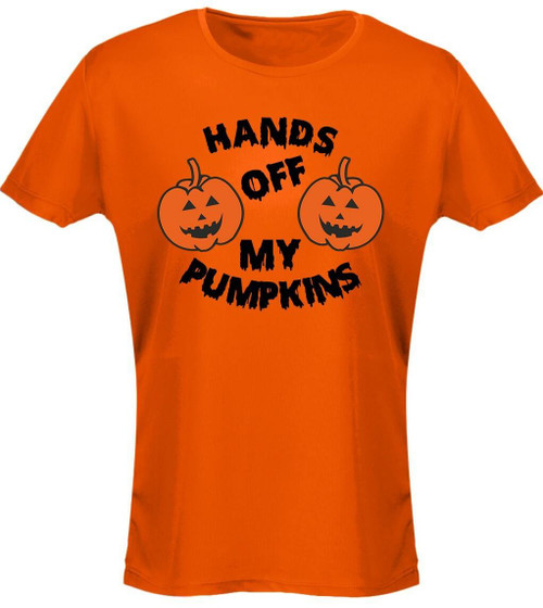 swagwear Hands Off Pumpkins Costume Fancy Dress Halloween Womens T-Shirt 8 Colours 8-20 by swagwear