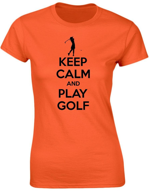 swagwear Keep Calm And Play Golf Womens T-Shirt 8 Colours 8-20 by swagwear