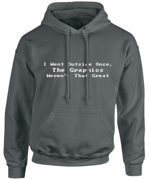 swagwear I Went Outside Once The Graphics Werent That Great Funny Unisex Hoodie 10 Colours S-5XL by swagwear