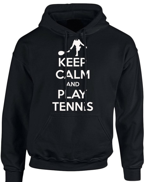 swagwear Keep Calm And Play Tennis Funny Unisex Hoodie 10 Colours S-5XL by swagwear