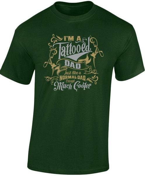swagwear Im a Tattooed Dad Except Much Cooler Gold/Silver Edition Mens T-Shirt 10 Colours S-3XL by swagwear