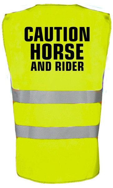 swagwear Caution Horse And Rider Equestrian Kids Horse Riding Hi Vis Vest 4 Colours by swagwear