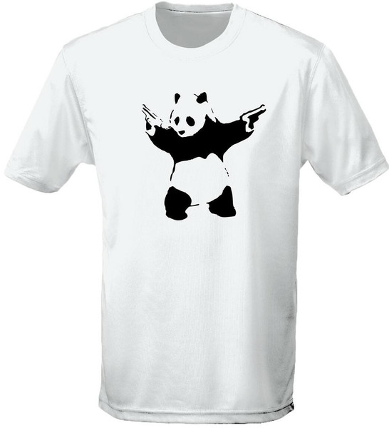 swagwear Banksy Panda Guns Graffiti Mens T-Shirt 10 Colours S-3XL by swagwear