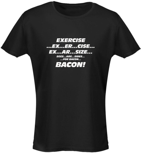 swagwear Exercise Eggs Are Sides For Bacon Womens T-Shirt 8 Colours 8-20 by swagwear