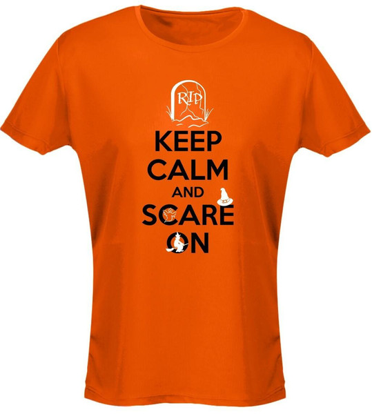 swagwear Keep Calm And Scare On Costume Fancy Dress Halloween Womens T-Shirt 8 Colours 8-20 by swagwear