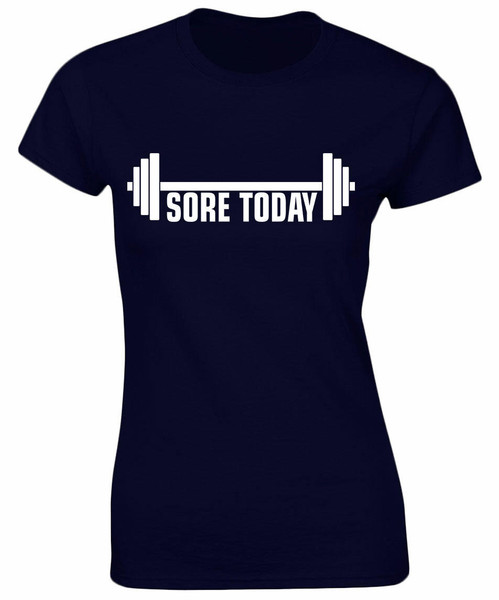swagwear Sore Today Strong Tomorrow Weightlifting Funny Womens T-Shirt 8 Colours by swagwear