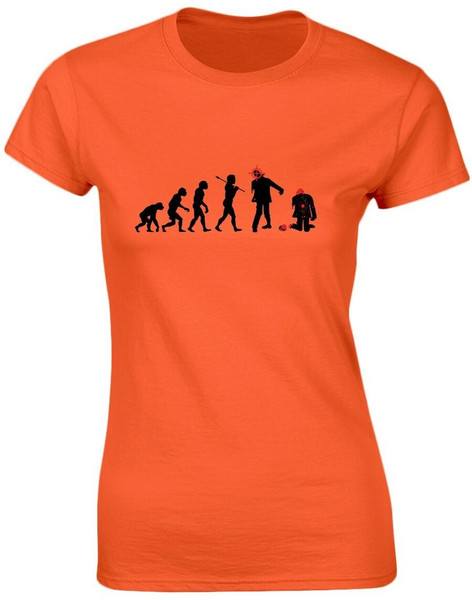 swagwear Zombie Evo Evolution Funny Womens T-Shirt 8 Colours by swagwear