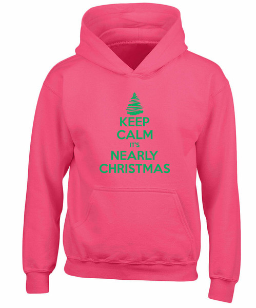 swagwear Keep Calm Its Nearly Christmas Xmas Kids Hoodie 10 Colours S-XL by swagwear