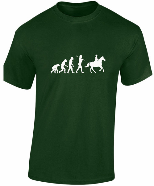 swagwear Horse Riding Evolution Evo Funny Riding, Equestrian Mens T-Shirt Fathers Day 10 Colours S-3XL by swagwear