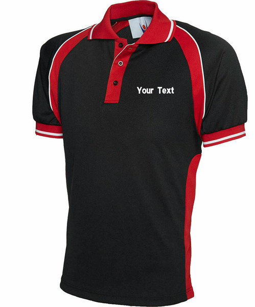 swagwear Embroidered Your Text Logo Personalised Sports Shirt Polo 3 Colours XS-3XL 123 by swagwear