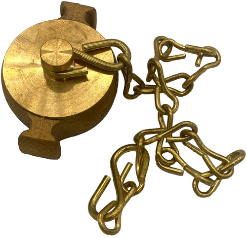 1" NH Rigid Cap with Chain Brass - Limited Pressure