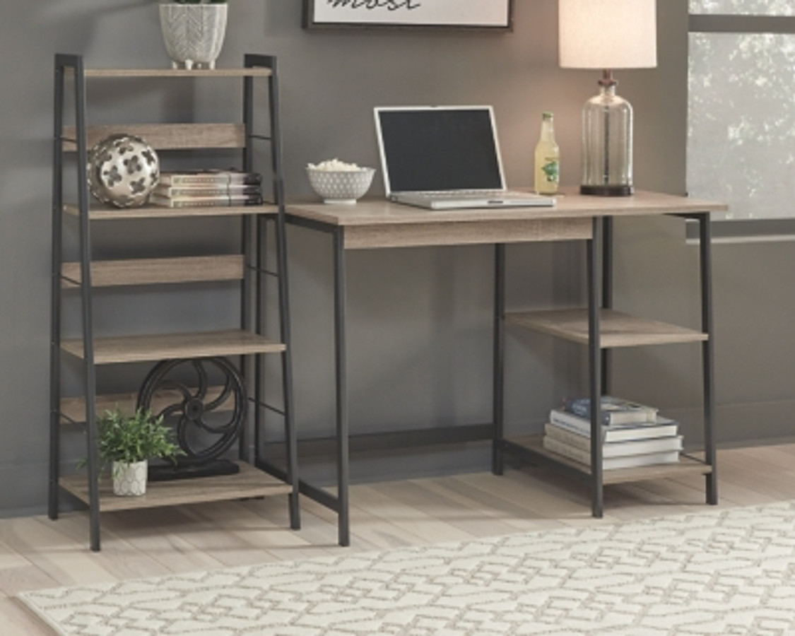 Soho Home Office Desk and Shelf In Brown/Black - MMFurniture.com