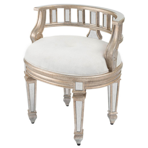 Butler Morena White and Clear Acrylic Tufted Vanity Stool - #34Y18
