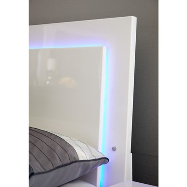 Felicity Low Profile Bed with LED Backlight - MMFurniture.com