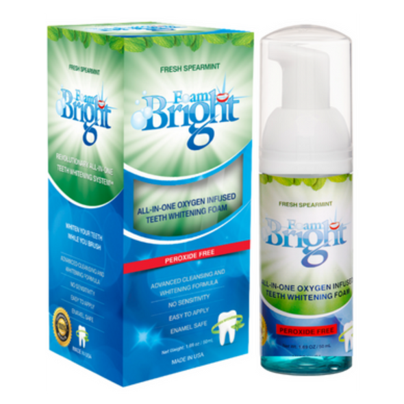 FoamBright™ foaming retainer and aligner cleaner penetrates deeper than toothpaste. Gentle, non-abrasive, peroxide-free, and sensitivity-friendly.