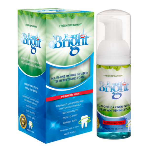 FoamBright™ foaming retainer and aligner cleaner penetrates deeper than toothpaste. Gentle, non-abrasive, peroxide-free, and sensitivity-friendly.