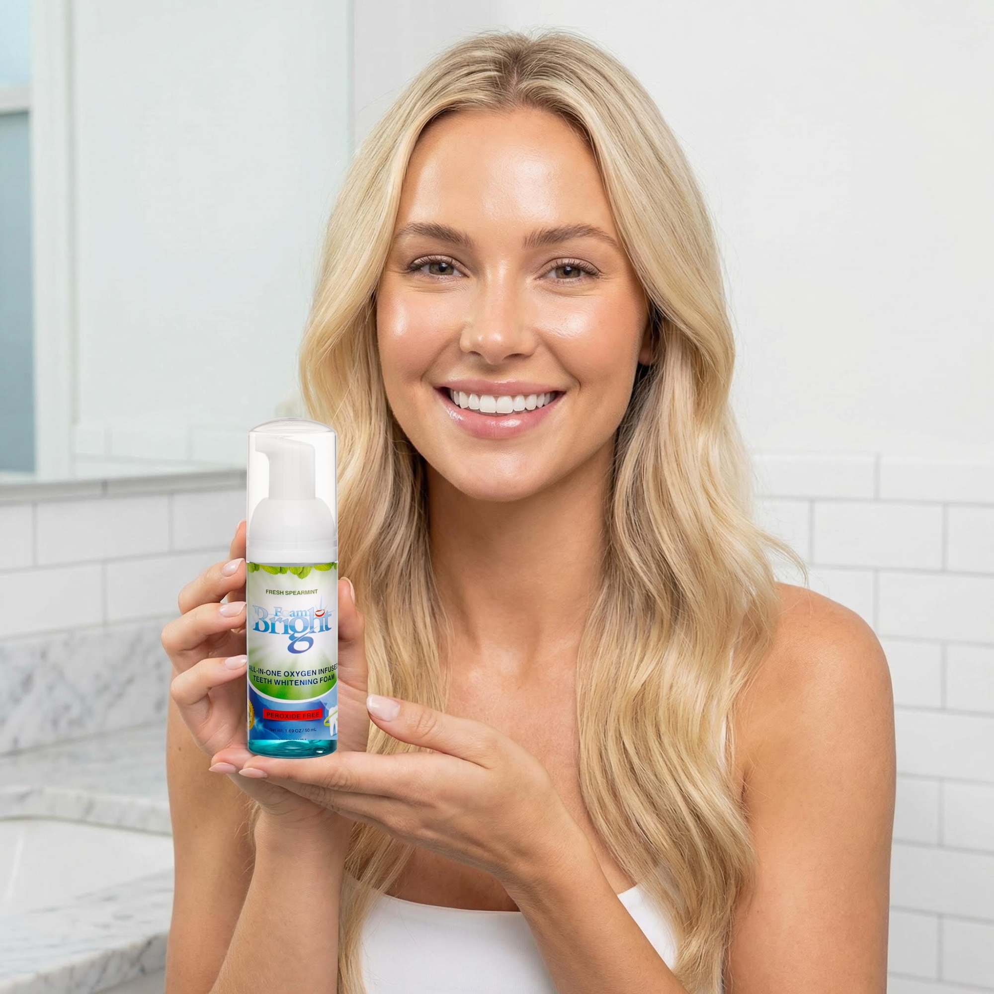 FoamBright foaming retainer cleaner — BleachBright made in USA