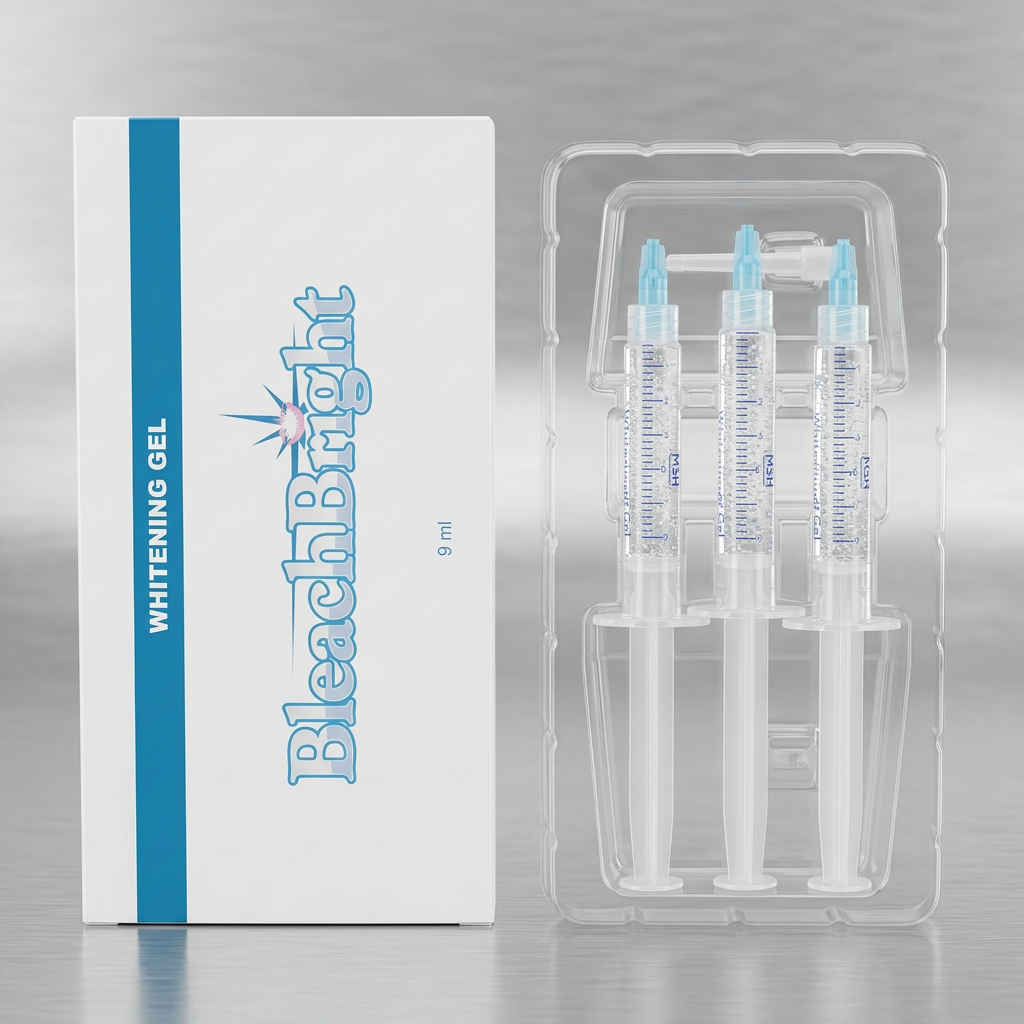 professional 30% carbamide peroxide whitening gel syringes included with the ibright system