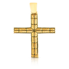 10K Yellow Gold Baguette Cross Pendant 2.25Ctw