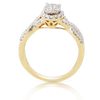 14K Yellow Gold Round Ladies Diamond Ring 0.38Ctw 