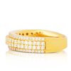10K Yellow Gold Men's Diamond Ring 1.45Ctw