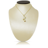 10K Yellow Gold Nefertiti Pendant 0.25ct With Chain