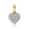 10K Yellow Gold Love Heart Pendant 0.025ct With Chain