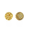 10K Yellow Gold 0.73 CT Diamonds Round Earrings