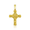 10K Y/G Baguette Crucifix Cross 2.95ct Diamonds 