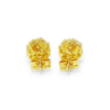 10K Yellow Gold 0.50 CT Baguette Diamond Round Earrings