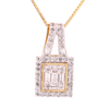 10k Gold 0.28ct Baguette Diamond Purse/Bag Style Pendant for Ladies