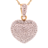 10k Gold 0.42ct Diamond 2-Step Bubble Heart Pendant for Women