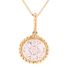 10k Yellow Gold 0.40ct Diamonds 2-Step Circle Ladies Pendant