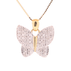 10K Gold 0.25ct Diamonds   Butterfly pendant