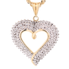 10K Gold 1.00 ct Diamonds Robin-hood LADY HEART PENDANT