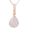 10k Gold 0.38ct Diamonds 4 Step Pear Shape LDS Pendant