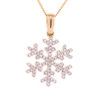 10k Gold 0.18ct Diamonds SnowFlake LDS Pendant