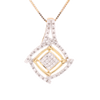 10k Gold 0.20ct Diamonds Illusion LDS Pendant