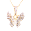 10k Gold 0.17ct Diamond Angel Wings Pendant for Women