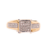 10k Gold 0.15ct Micro Diamonds Tiny Square LDS Ring